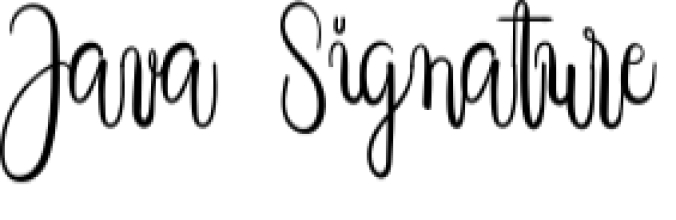 Java Signature Font Preview
