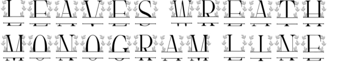 Leaves Wreath Font Preview