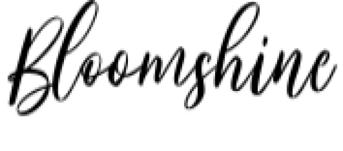 Bloomshine Font Preview