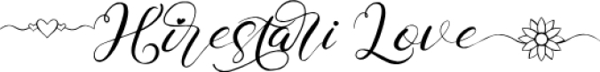 Hirestari Love Font Preview