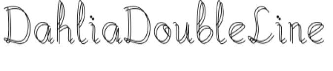 Dahlia Double Line Font Preview