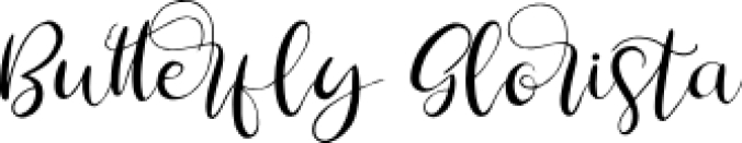 Butterfly Glorista Font Preview