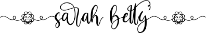 Sarah betty Font Preview