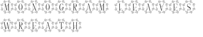 Monogram Leaves Wreath Font Preview