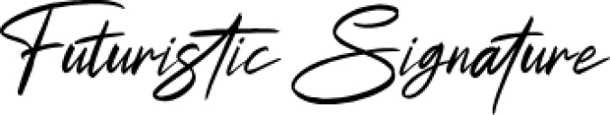 Futuristic Signature Font Preview