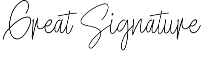 Great Signature Font Preview