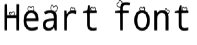 Heart Font Preview