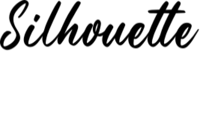 Silhouette Font Preview