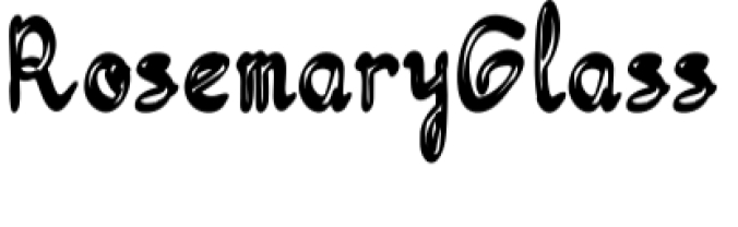 Rosemary Glass Font Preview