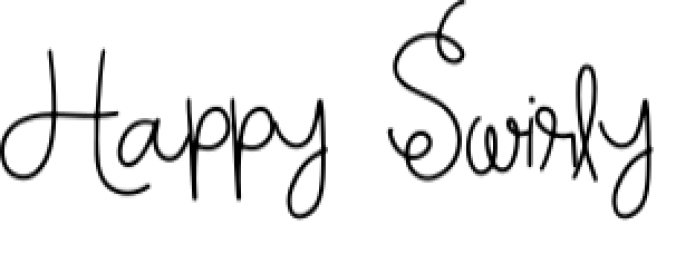 Happy Swirly Font Preview