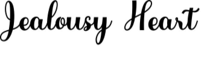 Jealousy Heart Font Preview
