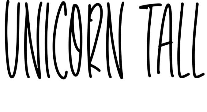 Unicorn Tall Font Preview