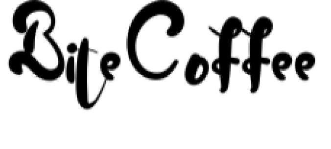 Bite Coffee Font Preview