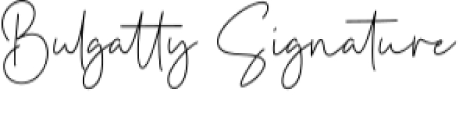 Bulgatty Signature Font Preview