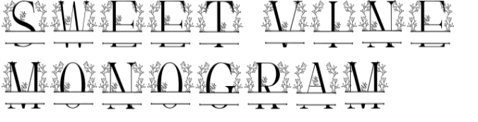 Sweet Vine Monogram Font Preview