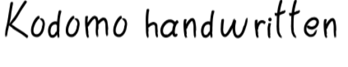 Kodomo Handwritten Font Preview