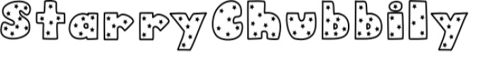 Starry Chubbily Font Preview