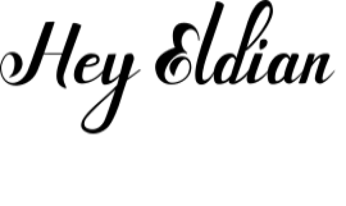 Hey Eldian Font Preview