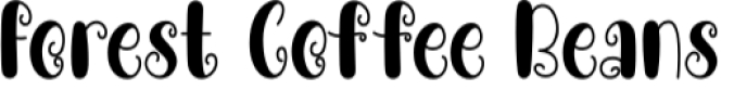 Forest Coffee Beans Font Preview