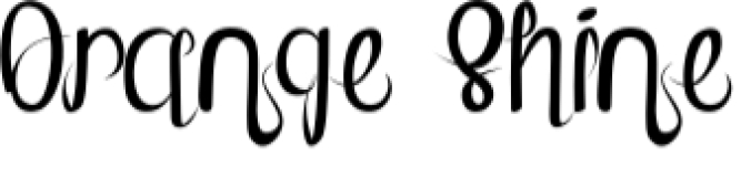Orange Shine Font Preview