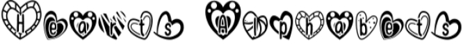 Hearts Font Preview