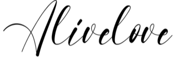 Alivelove Font Preview