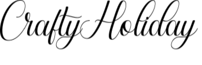 Crafty Holiday Font Preview