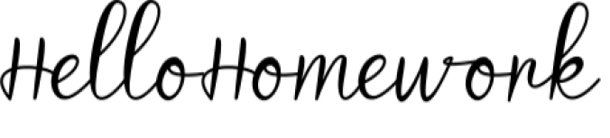 Hello Homework Font Preview