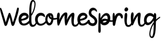 Welcome Spring Font Preview