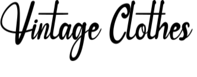 Vintage Clothes Font Preview