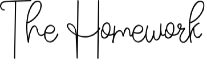 The Homework Font Preview