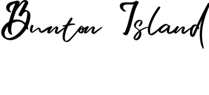 Bunton Island Font Preview