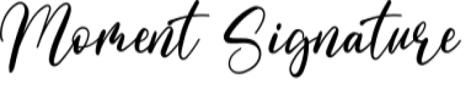Moment Signature Font Preview