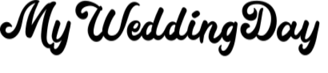 My Wedding Day Font Preview