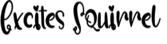 Excites Squirrel Font Preview