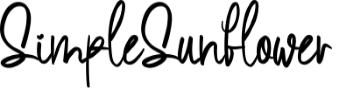 Simple Sunflower Font Preview