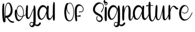 Royal of Signature Font Preview