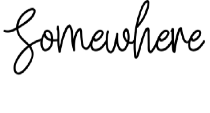 Somewhere Font Preview