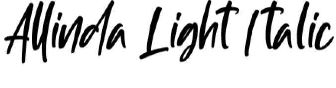 Allinda Light Font Preview