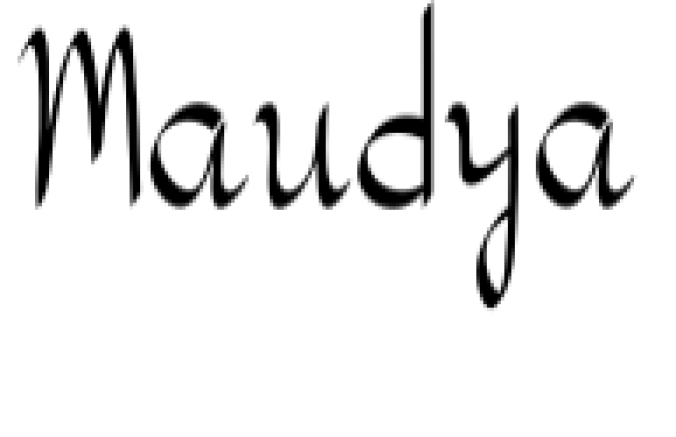 Maudya Font Preview