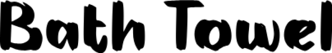 B Bath Towel Font Preview