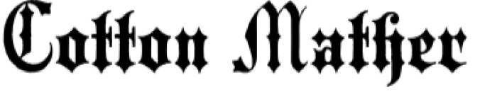 Cotton Mather Font Preview