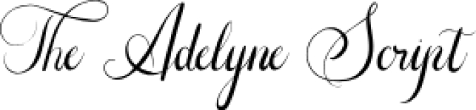 The Adelyne Scrip Font Preview