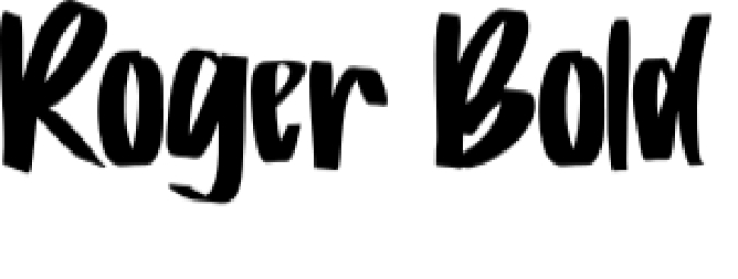 Roger Bold Font Preview