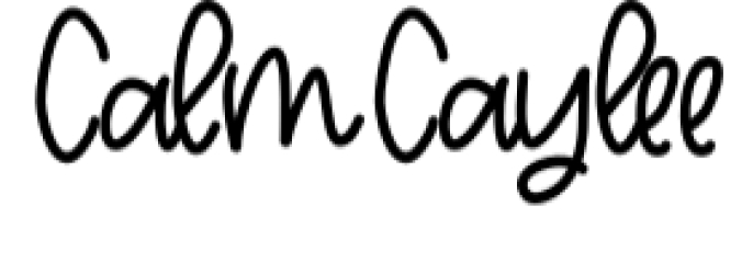 Calm Caylee Font Preview