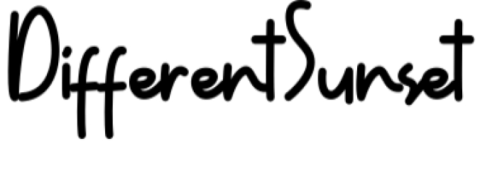 Different Sunset Font Preview