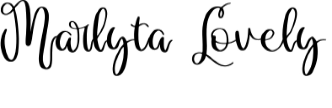 Marlyta Lovely Font Preview