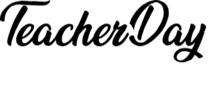 Teacher Day Font Preview