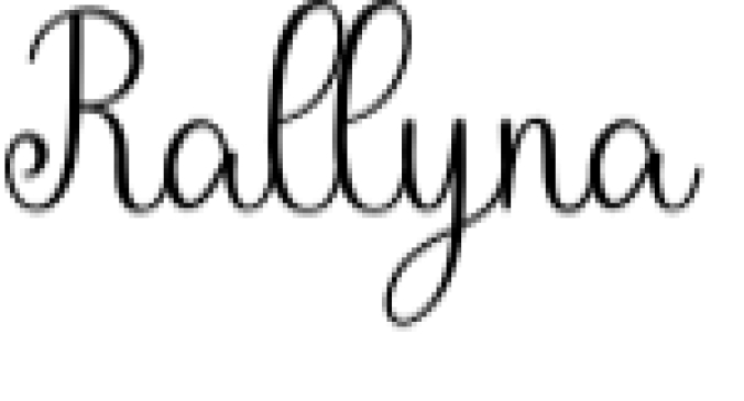 Rallyna Font Preview