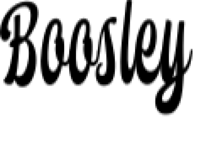 Boosley Font Preview